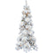 Fraser Hill Farm - 4-Ft. Elk Mountain Snow Flocked Tree with Warm White LED Lights