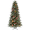 Fraser Hill Farm - 7.5-ft. Eagle Rock Tree with Natural Embellishments and Multi Colored C7 Twinkle Lights