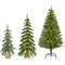 Fraser Hill Farm - Set of 3 Downswept Farmhouse Fir Trees with Warm White LED Lights (3-Ft., 4-Ft., & 5-Ft.)