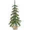 Fraser Hill Farm - 3-ft. Downswept Farmhouse Fir Christmas Tree with Burlap Bag and Warm White LED Lights