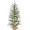 Fraser Hill Farm - 3-ft. Farmhouse Fir Christmas Tree with Burlap Bag and Warm White LED Lights