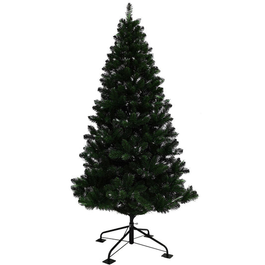 Fraser Hill Farm - Indoor or Outdoor 7-Ft. Green Fiber Optic Prelit Christmas Tree with Festive LED Dancing Lights