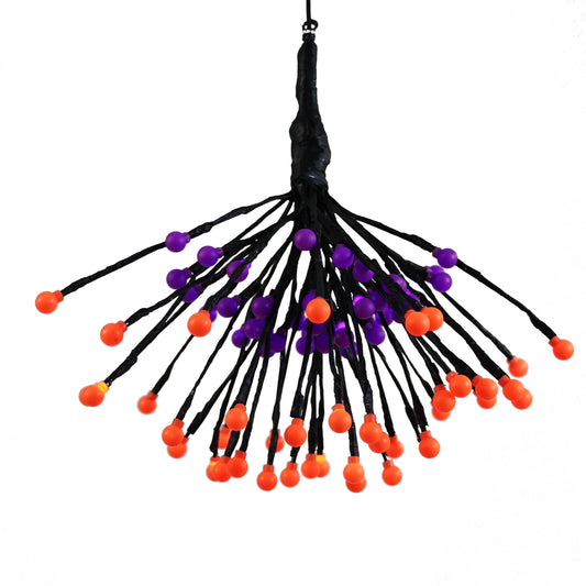 Haunted Hill Farm - Set of 6 Battery-Operated Radiant Starburst LED Lights w/ 8 Functions and Timer for Hanging Halloween Decoration