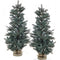 Fraser Hill Farm - Set of Two 4-Ft. Heritage Pine Artificial Trees with Burlap Bases