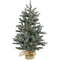 Fraser Hill Farm - 4-Ft. Heritage Pine Artificial Tree with Burlap Base and LED String Lights