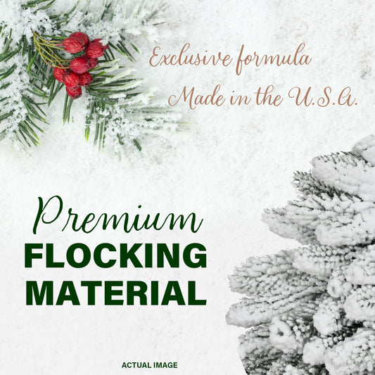 Fraser Hill Farm - 9-Ft. Icy Frost Snow Flocked Garland