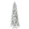 Fraser Hill Farm - 7.5-Ft. Slim Mountain Pine Flocked Christmas Tree