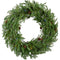Fraser Hill Farm - 48-In. Norway Pine Artificial Holiday Wreath with Multi-Colored Battery-Operated LED String Lights