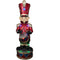 Fraser Hill Farm - 3-Ft. Christmas Toy Soldier Statue with Multi-Color LED Lights