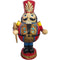 Fraser Hill Farm - 3-Ft. Roly Poly Nutcracker Toy Soldier, Resin Staue w/ LED Lights, Indoor or Covered Outdoor Christmas Decor, Red