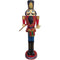 Fraser Hill Farm - 4-Ft. Nutcracker Toy Soldier Playing the Drums, Resin Statue w/ LED Lights, Indoor or Covered Outdoor Christmas Decor, Red