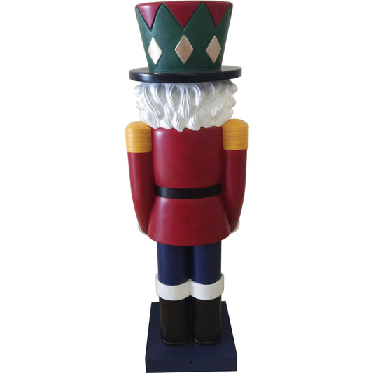 Fraser Hill Farm - 60-inch Fiberglass Nutcracker Figurine with Music and Countdown