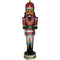 Fraser Hill Farm - 61-In. African American Nutcracker Playing Snare Drum w/ Moving Hands, Music, Timer, and 20 LED Lights