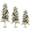 Fraser Hill Farm - Set of 3 Snowy Alpine Trees with Clear Lights (2-Ft., 3-Ft., & 4-Ft.)