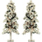 Fraser Hill Farm - Set of Two 3-Ft. Snowy Alpine Trees with Clear Lights