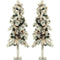 Fraser Hill Farm - Set of Two 4-Ft. Snowy Alpine Trees with Clear Lights