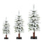Fraser Hill Farm - Set of 3 Snowy Downswept Trees in 2-Ft., 3-Ft., and 4-Ft. Sizes