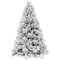 Fraser Hill Farm - 6.5 Ft. Sugar Hill Snowy Christmas Tree with Pinecones and Multi-Color LED Lighting