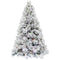 Fraser Hill Farm - 7.5-Ft. Sugar Hill Snowy Christmas Tree with Pinecones and Multi-Color LED Lighting