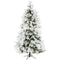 Fraser Hill Farm - 6.5-Ft. Flocked Snowy Pine Christmas Tree