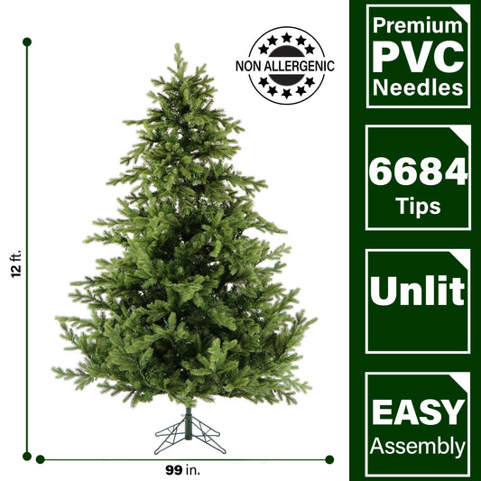 Fraser Hill Farm - 12-Ft. Woodside Pine Christmas Tree