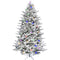 Fraser Hill Farm - 6.5-Ft. Full White Tail Pine Snow-Flocked Christmas Tree with Colorful G40 Bulbs