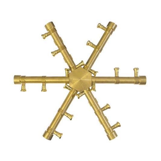 Firegear - Pro Series Brass Gas Fire Pit Burning Spur Kit - FG-PSBR-BS10-LPK