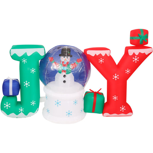 Fraser Hill Farm - 4.5-Ft. Tall Pre-Lit Inflatable JOY Snowglobe