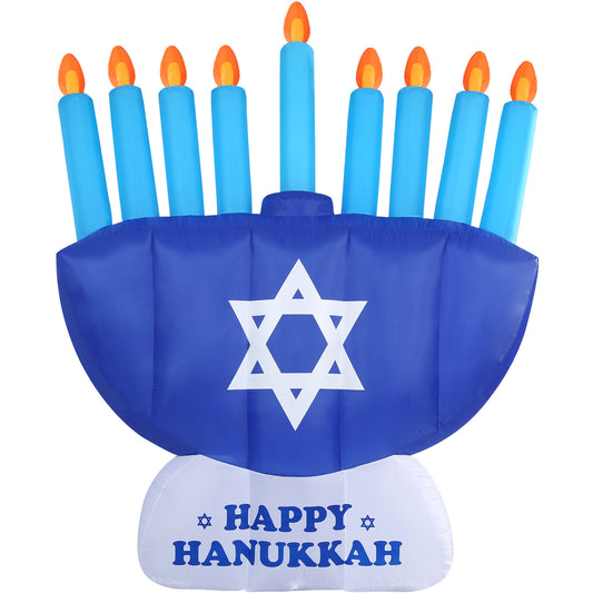 Fraser Hill Farm - 8-Ft. Tall Prelit Menorah Inflatable