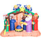 Fraser Hill Farm - 5-Ft. Pre-Lit Inflatable Nativity Scene with 3 Wisemen Presenting Gifts