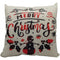 Fraser Hill Farm - 15.5-In. Merry Christmas Accent Pillow, Indoor Holiday Decoration, Buffalo Plaid Snowman