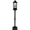 Fraser Hill Farm - Let It Snow Series 49-In. Musical Mini Street Lamp w/ Santa and Mrs. Claus Scene, Cascading Snow, and Christmas Carols, Black
