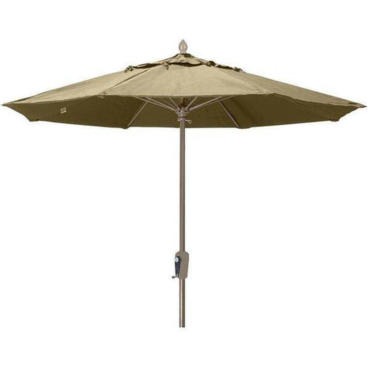 Fiberbuilt Table Umbrellas Beige 7.5' Oct Market 8 Rib Crank Champagne Bronze with Antique Marine Grade Canopy