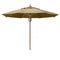 Fiberbuilt Table Umbrellas Beige 7.5' Oct Market 8 Rib Pulley Pin White with Antique Marine Grade Canopy