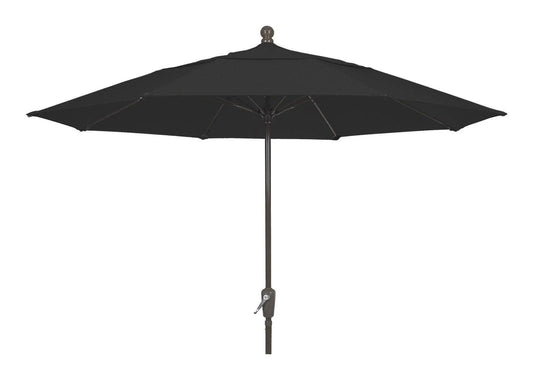 Fiberbuilt Table Umbrellas Black Solution Fiberbuilt 9' Terrace Umbrella w/ Push-Up Lift