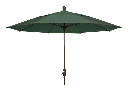 Fiberbuilt Table Umbrellas Forest Green Fiberbuilt 9' Terrace Umbrella w/ Push-Up Lift