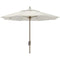 Fiberbuilt Table Umbrellas Natural White 7.5' Oct Market 8 Rib Crank Champagne Bronze with Marine Grade Canopy