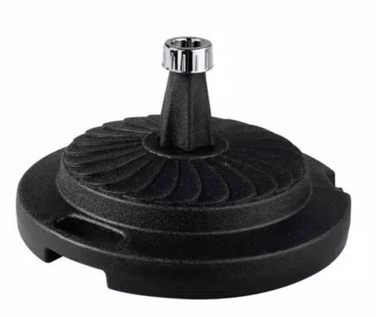 Fiberbuilt Umbrella Base Black 22" Dia Resin Black Umbrella Base Fits 1.5" & 2.0" Dia Umbrella Poles