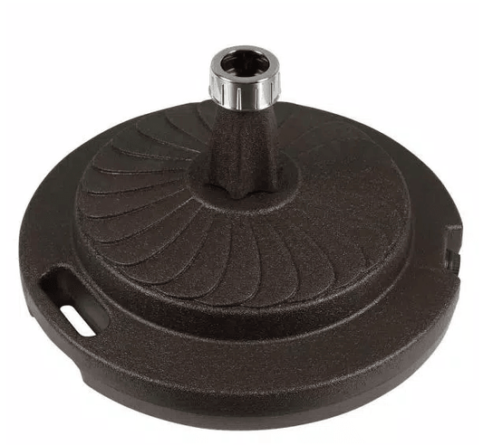 Fiberbuilt Umbrella Base Champagne 22" Dia Resin Black Umbrella Base Fits 1.5" & 2.0" Dia Umbrella Poles