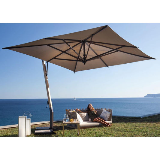 FIM Umbrella Cantilever Umbrellas Peppercorn brown Fim P24 Modern Umbrella 9.5' x 9.5'