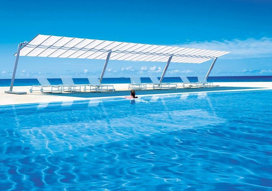 FIM Umbrella Umbrellas FIM Manufacturing-Flexy ZEN 8x12 Commercial Dual-Post Umbrella