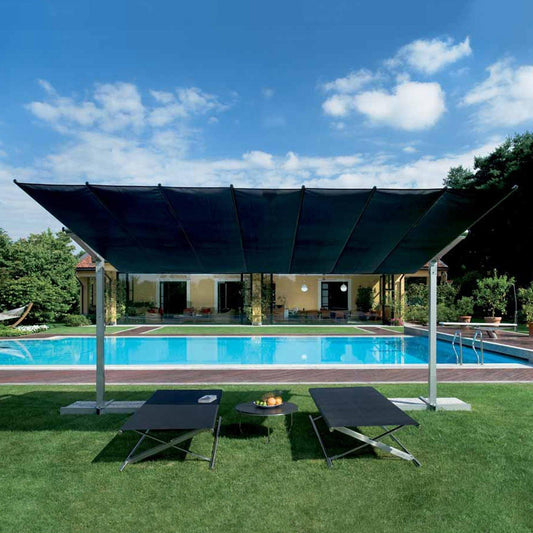 FIM Umbrella Umbrellas Flexy 10x14 Freestanding Dual-Post Umbrella