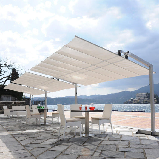 FIM Umbrella Umbrellas Flexy 10x16 Freestanding Dual-Post Umbrella