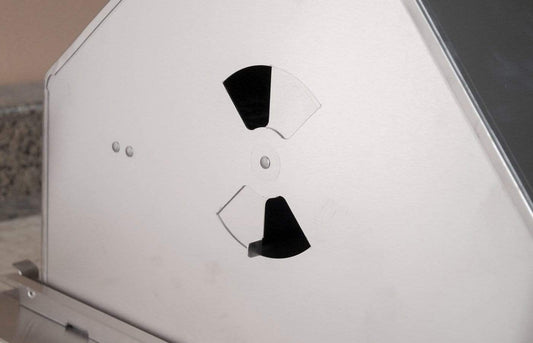 Fire Magic - Legacy 24-Inch Smoker Charcoal Grill On Patio Post | 22-SC01C-P6