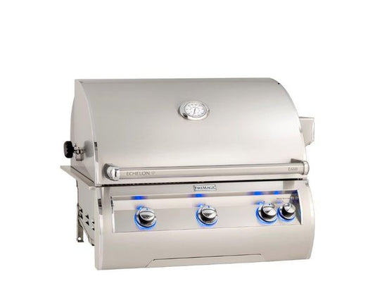 Fire Magic - Echelon Diamond Built-In Gas Grill Head with Analog Thermometer, NG, LG | E660I-8EAX-W