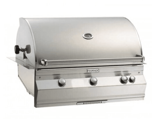 Fire Magic Gas Grill Aurora Gas Grill Head Only with Analog Thermometer and Rotisserie Backburner, 20,000 btu, 36" x 22" Cooking Area (792 sq. in.) - NG