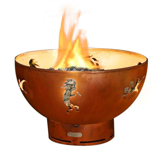 Fire Pit Art Fire Pit Iron Oxide / Match Lit / Natural Gas Fire Pit Art Kokopelli