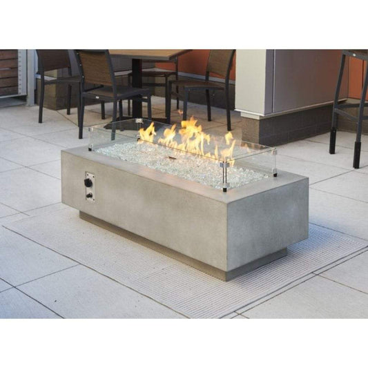 Outdoor Greatroom - White Cove 54" Linear Gas Fire Table - CV-54WT