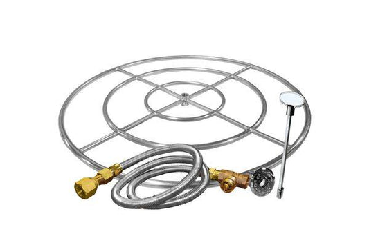 Firegear Fire Ring Firegear - 30" Triple Ring Stainless Steel Fire Ring Burner NG