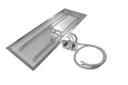 Firegear Line of Fire Stainless Steel "H" and "T" Burners Firegear - Line of Fire with ''H'' Burner - SS Pan with Lip; 30'' L x 10'' W (inside dimension) TMSI Ignition, NG